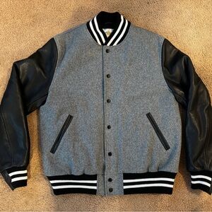 Golden Bear Black and Gray Varsity Jacket XL